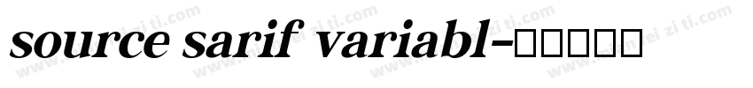 source sarif variabl字体转换